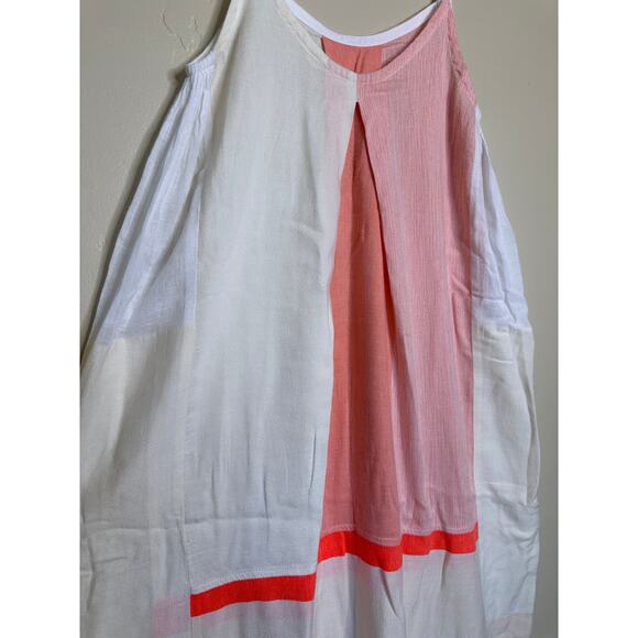 LEMLEM Nia pleated color-block cotton-blend midi dress Blush XS - Picture 3 of 7